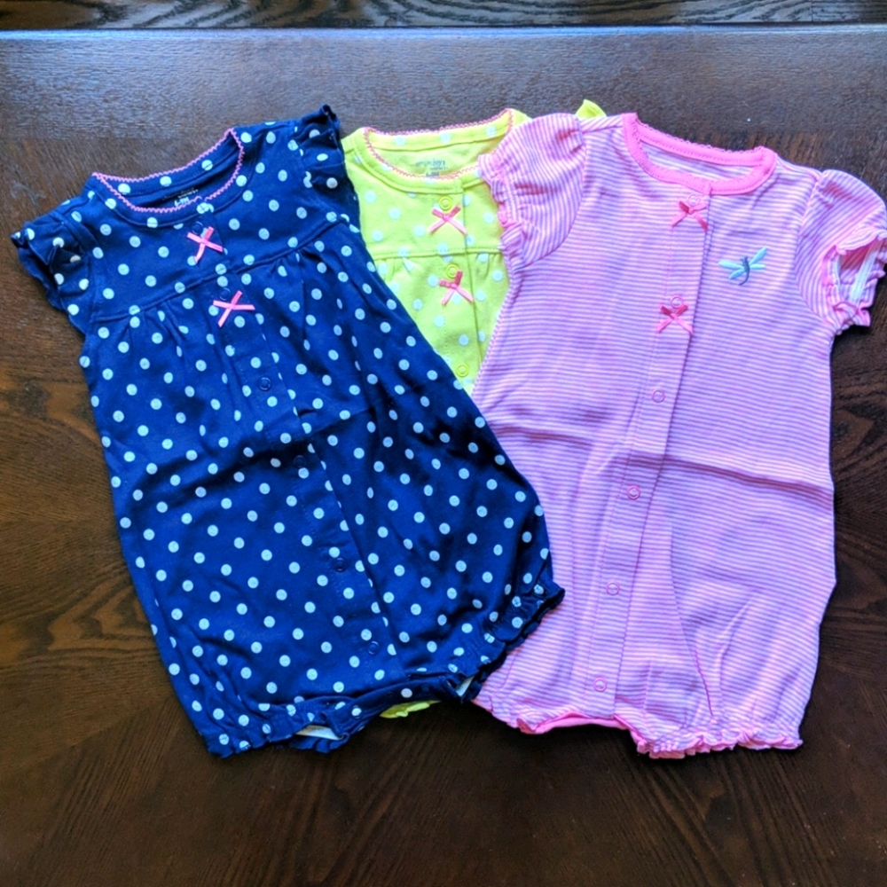 3 pack Carter's rompers